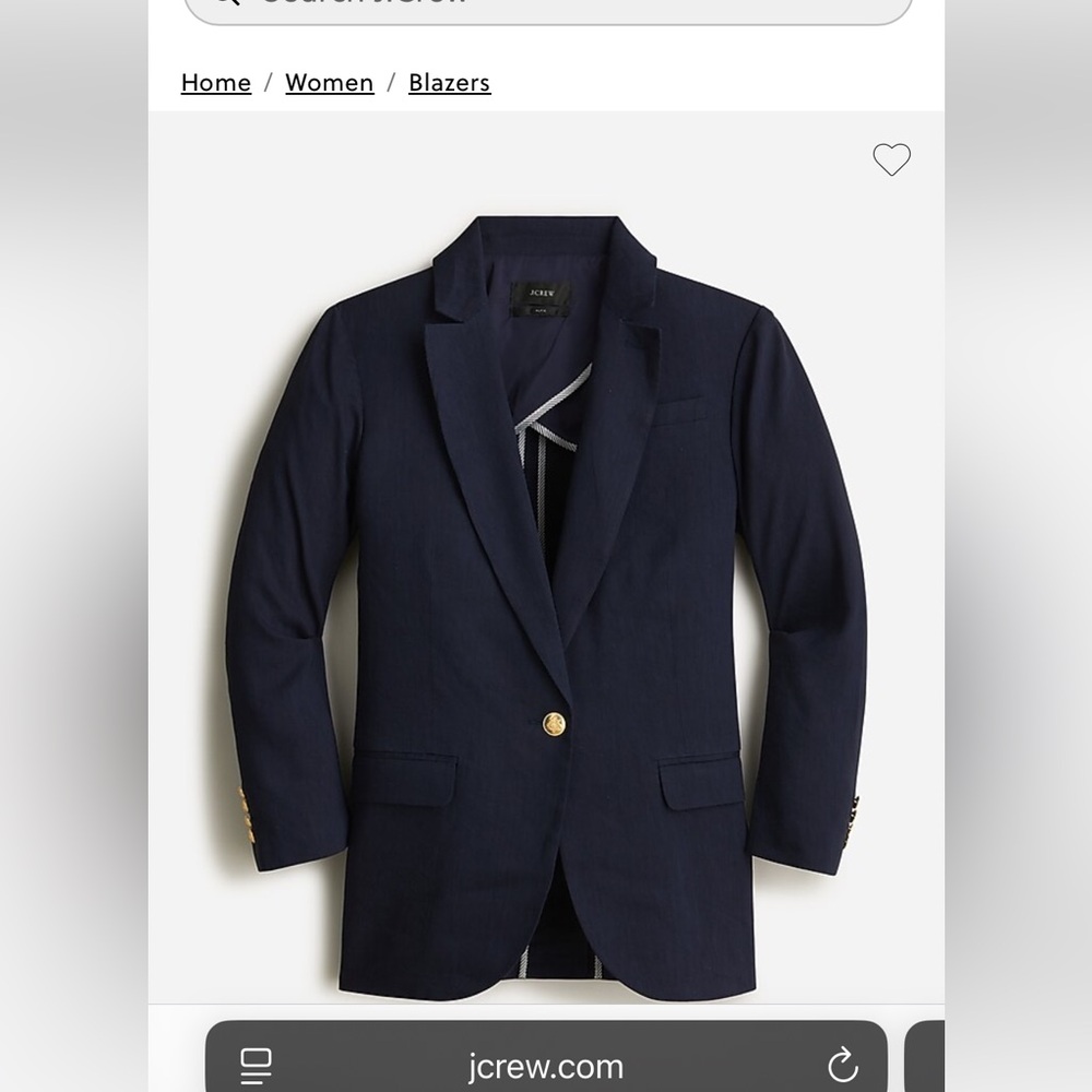 JCrew Italian Blend Women’s Navy Sailor Jacket by Mario Bellucci